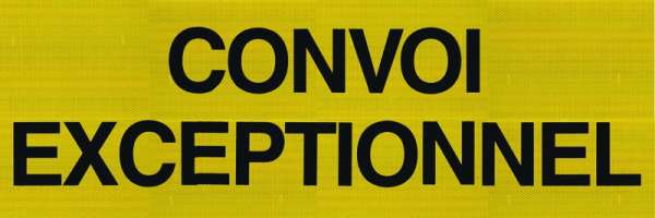 1900 x 250mm Reflexbanner Convoi Exceptionnel Hinweisschild reflektierend RA2//C