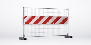 Example of Warning Banners on construction fences