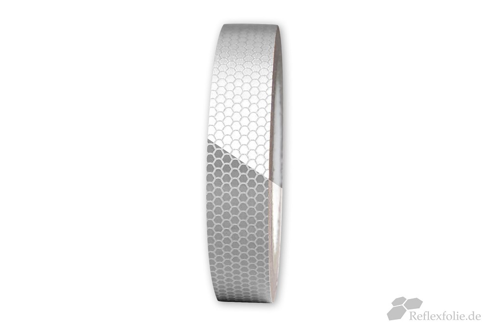 5m REFLEXFOLIE REFLEKTIERENDES KLEBEBAND REFLEXFOLIE REFLEKTORBAND WEISS//ROT