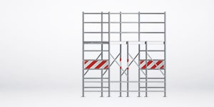 Example of Warning Banners on Scaffholdings